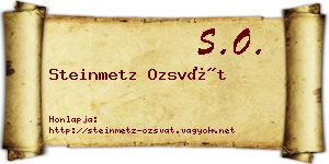 Steinmetz Ozsvát névjegykártya